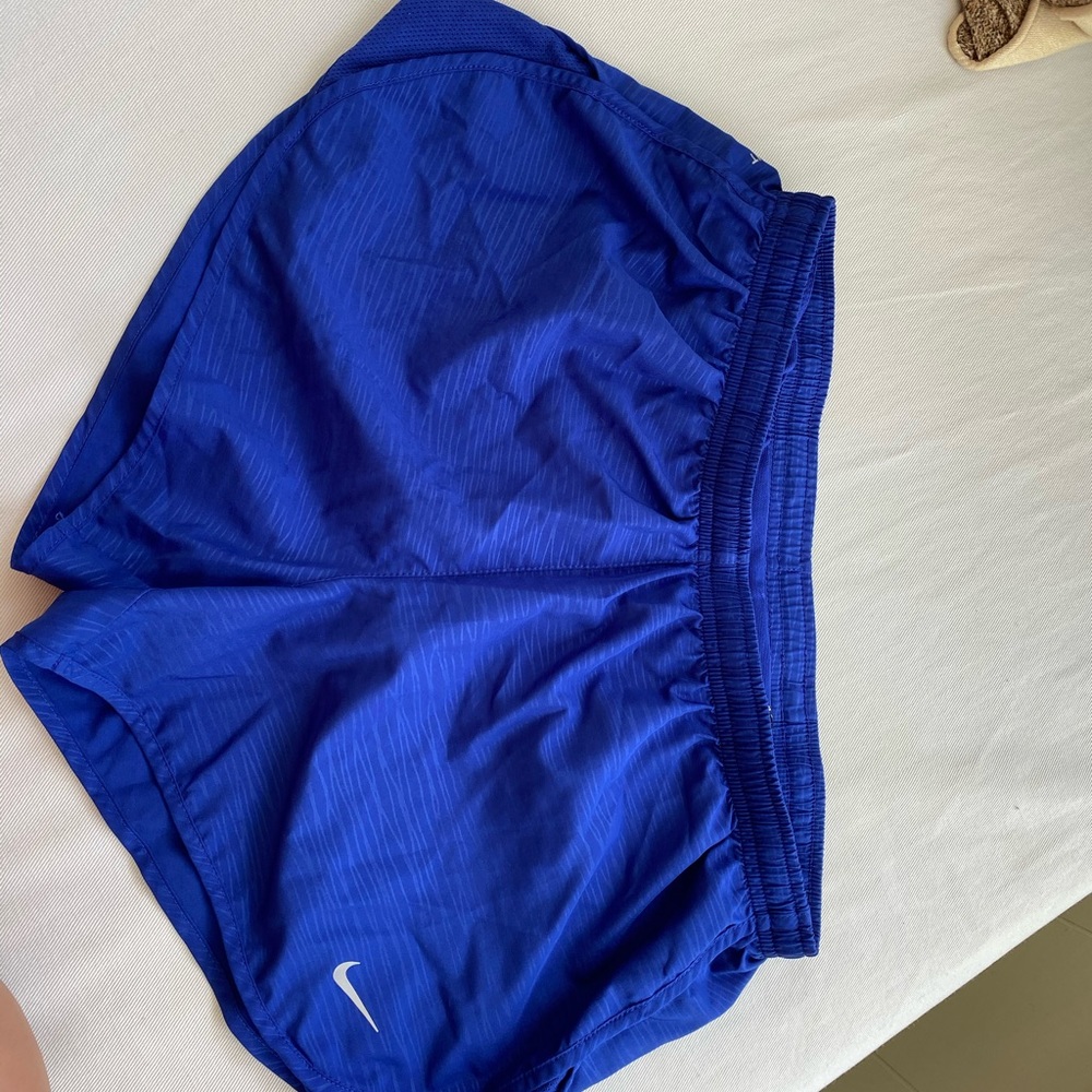 Navy blue nike running shorts